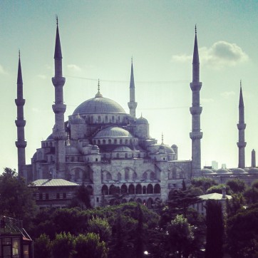 The epic Blue Mosque in Istanbul.  Absolutely breathtaking.